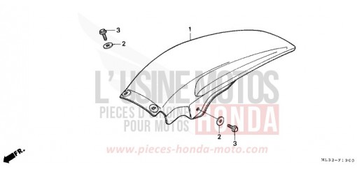 KOTFLUEGEL, HINTEN (CR500RL) CR500RL de 1990